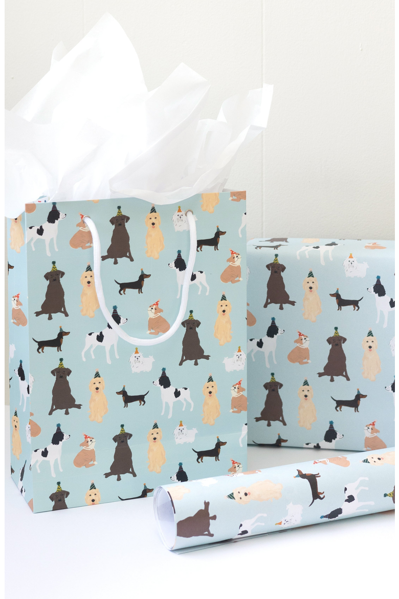 Dog Lovers Birthday Gift Bag Set of 3, Alternate, color, Light Blue