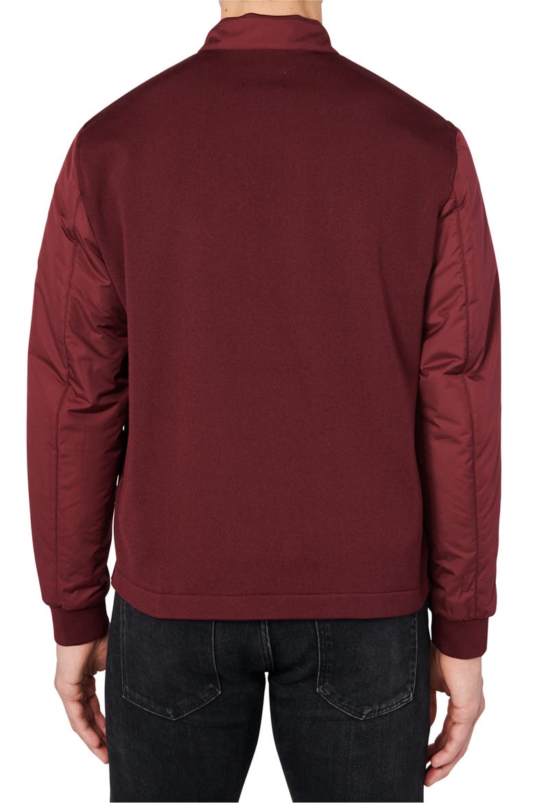 Solid Padded Hybrid Jacket, Alternate, color, BURGUNDY
