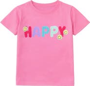 Preppy Goose Happy Applique Short Sleeve Tee