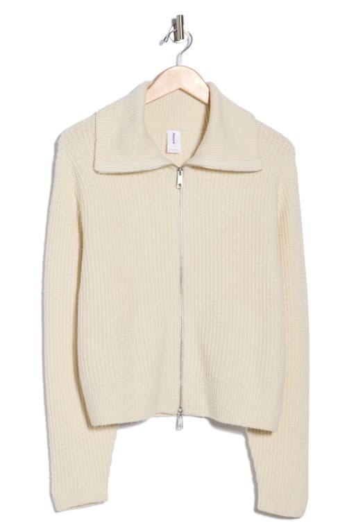 Abound Zip Sweater Cardigan In White