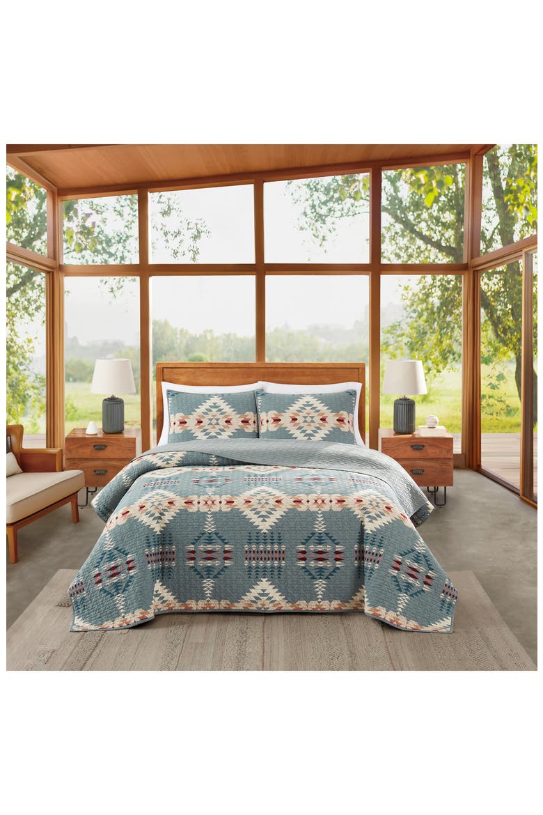 Rancho Arroyo Coverlet & Shams Set, Alternate, color, AQUA MULTI