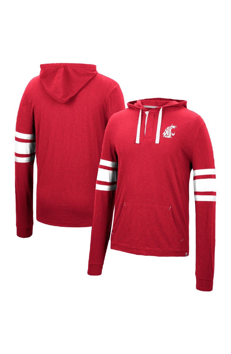 COLOSSEUM Men's Colosseum Crimson Washington State Cougars Lebowski Hoodie Long Sleeve T-Shirt, Main, color, 