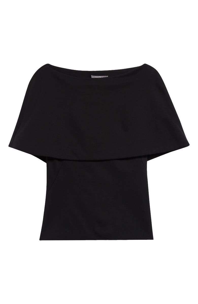 Lela Rose Bateau Neck Capelet Top, Alternate, color,