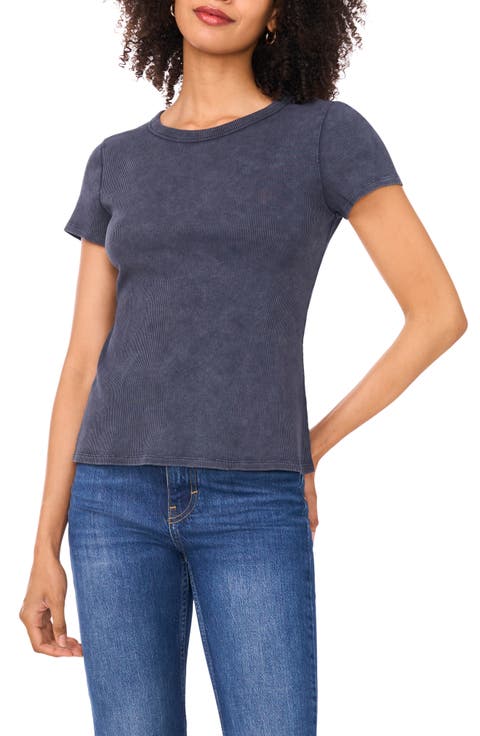 Ribbed Washed T-Shirt
