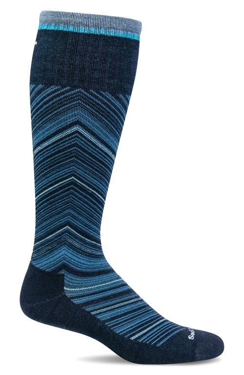 Sockwell Full Calf Flattery Compression Socks In Blue