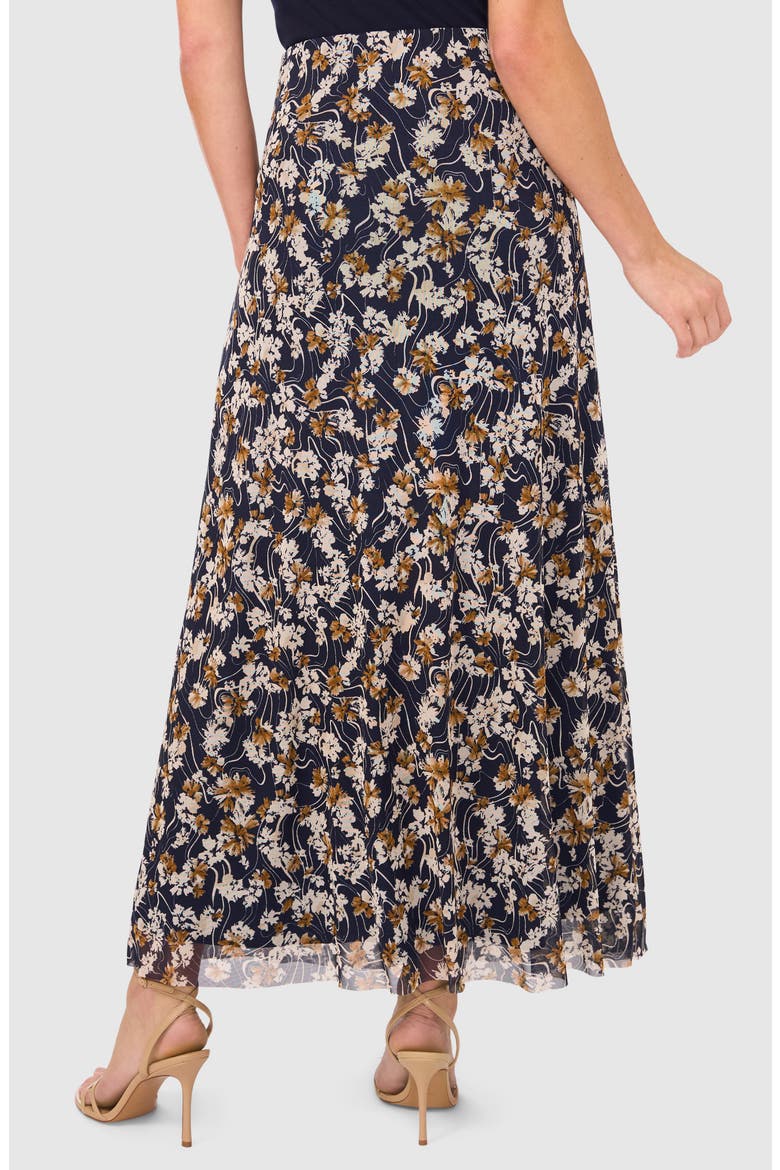 Halogen® Floral Pull-On Mesh Maxi Skirt (Women) | Nordstromrack