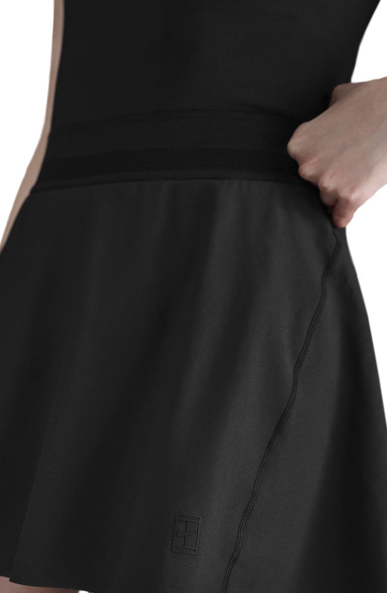 Nike Court Ace Advantage Dri-FIT High Waist Tennis Skirt, Alternate, color, 010 Black/Black