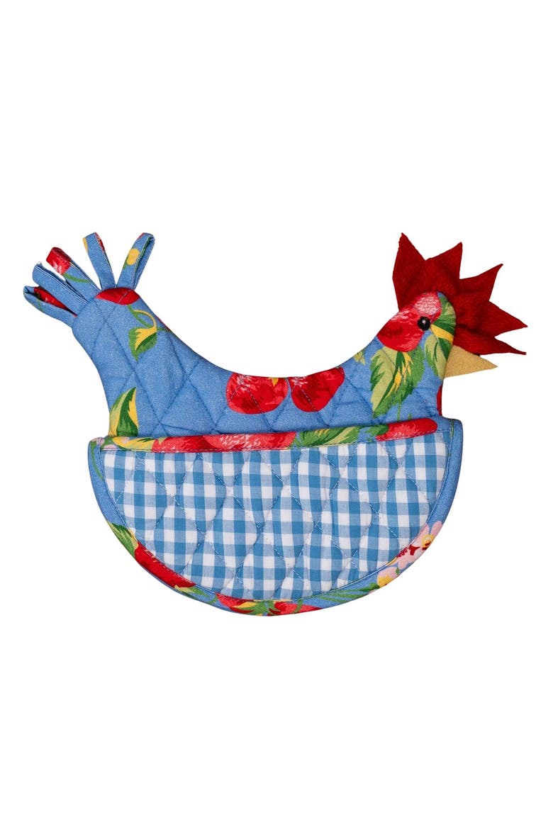 Strawberry Magic Happy Hen Mini Mitt, Main, color, Blue
