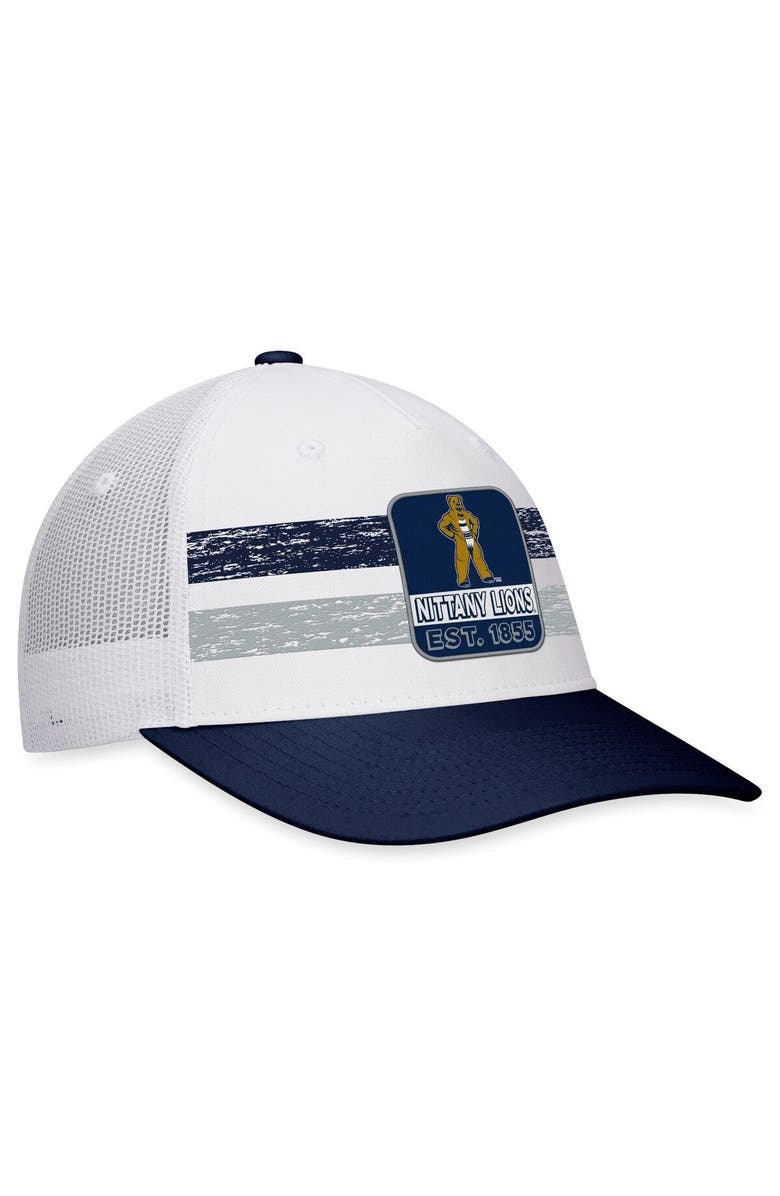 TOP OF THE WORLD Men's Top of the World White/Navy Penn State Nittany Lions Retro Fade Snapback Hat, Alternate, color, 