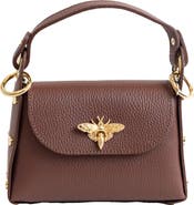 Persaman New York Bee Top Handle Leather Satchel