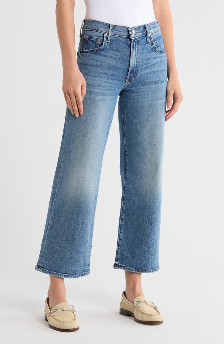 MOTHER The Maven Mid Rise Ankle Wide Leg Jeans, Main, color, 
