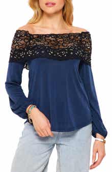 BLUEGREY Drop Shoulder Lace Tunic