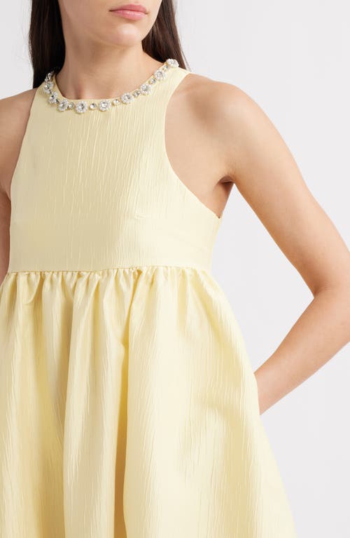 Sister Jane Darya Jewel Neck Sleeveless Midi Dress In Yellow