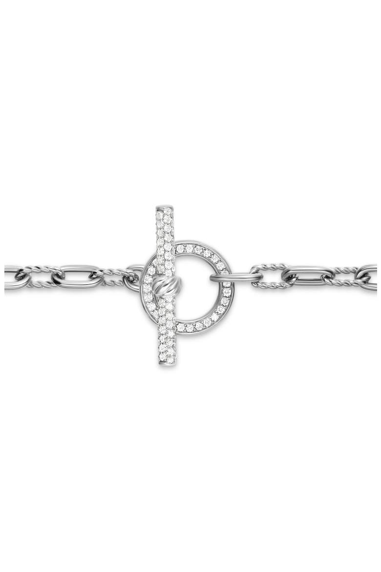 DY Madison® Toggle Chain Bracelet in Sterling Silver with Diamonds, Alternate, color, STERLING SILVER