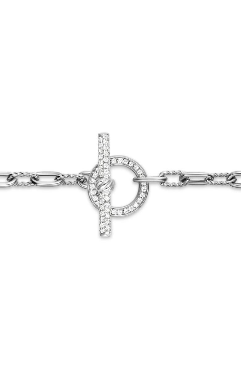 David Yurman DY Madison<sup>®</sup> Toggle Chain Bracelet in Sterling Silver with Diamonds, Alternate, color, Sterling Silver