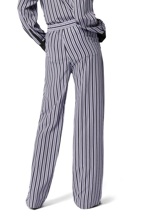 Equipment Aeslin Stripe Silk Trousers In Blue