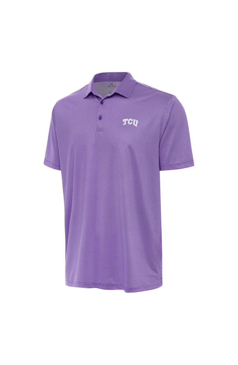 ANTIGUA Men's Antigua Purple/White TCU Horned Frogs Rings Polo, Alternate, color, White