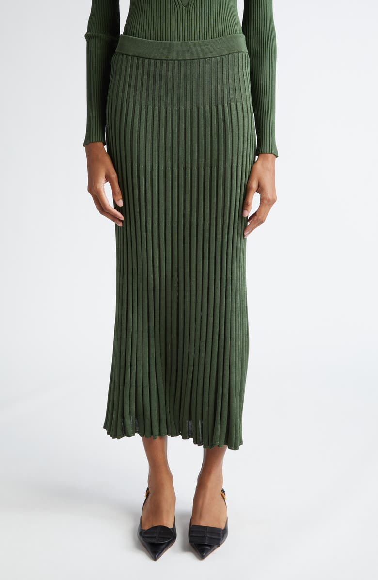 Zimmermann Rib Midi Sweater Skirt, Main, color,