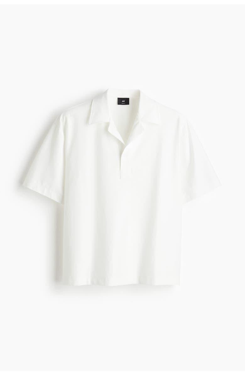 H&M Loose Fit Polo Shirt, Main, color, White