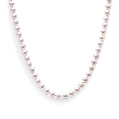 14K Gold 8.0x8.5mm Akoya Pearl Strand Necklace