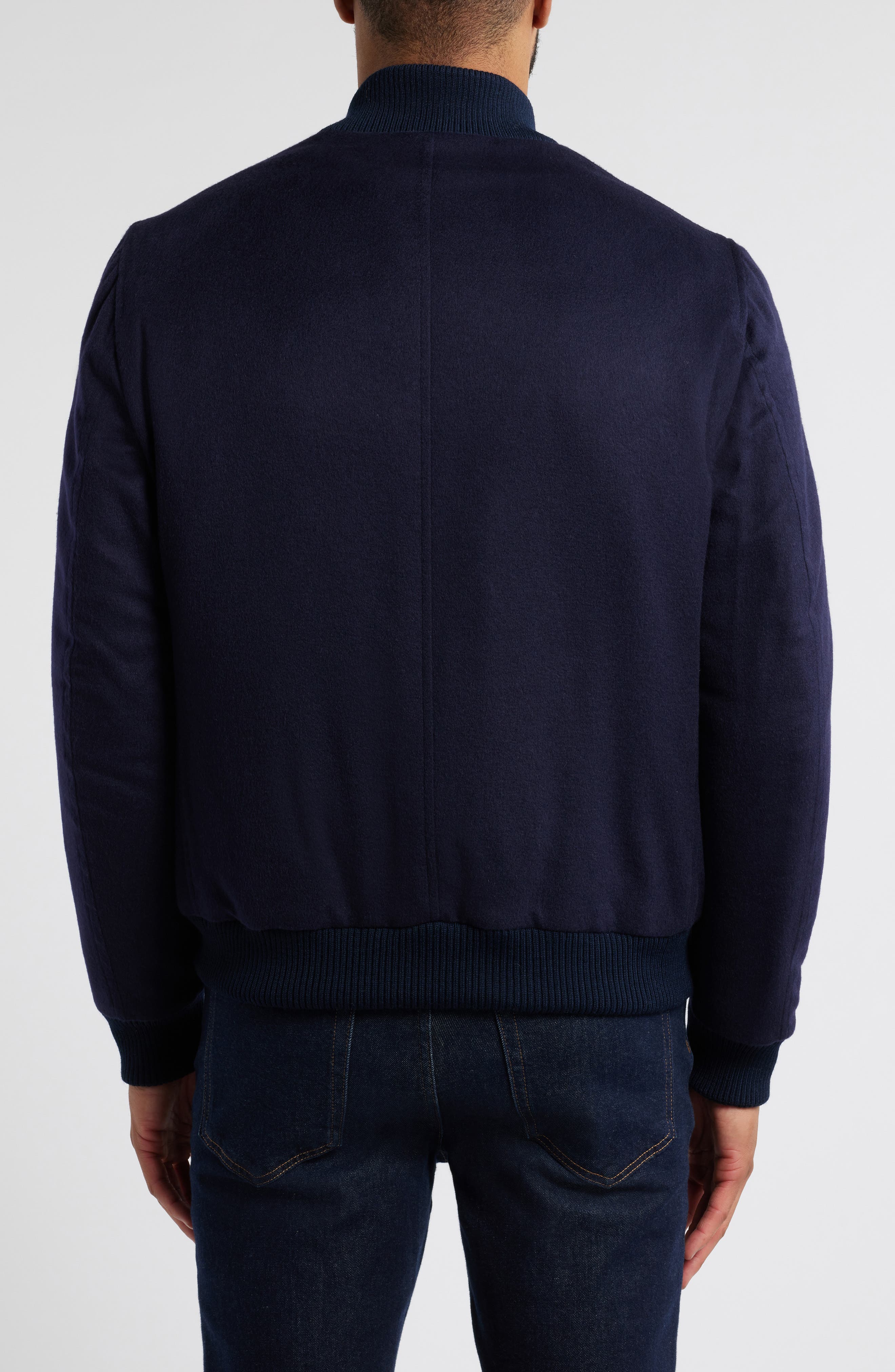 Silk & Cashmere Bomber Jacket - image 2