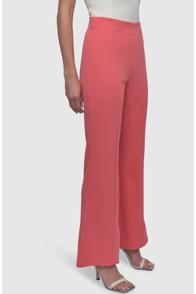 Wide Leg Scuba Knit Pants, Alternate, color, CORAL CRUS