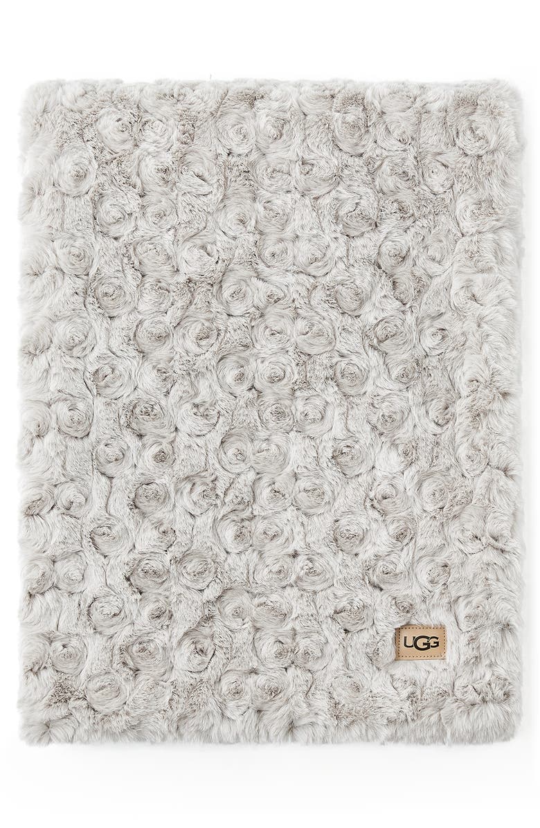 UGG<sup>®</sup> Amanda Faux Fur Throw Blanket, Main, color,