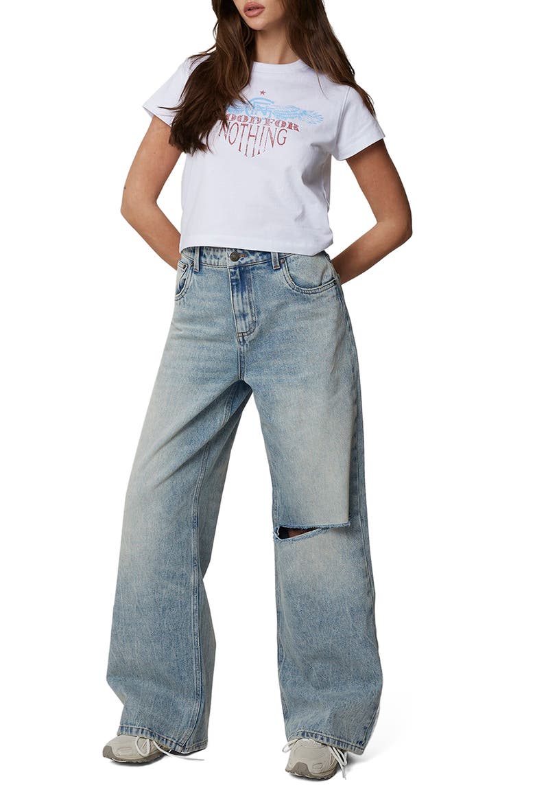 Denim Ripped Jean, Alternate, color, Blue