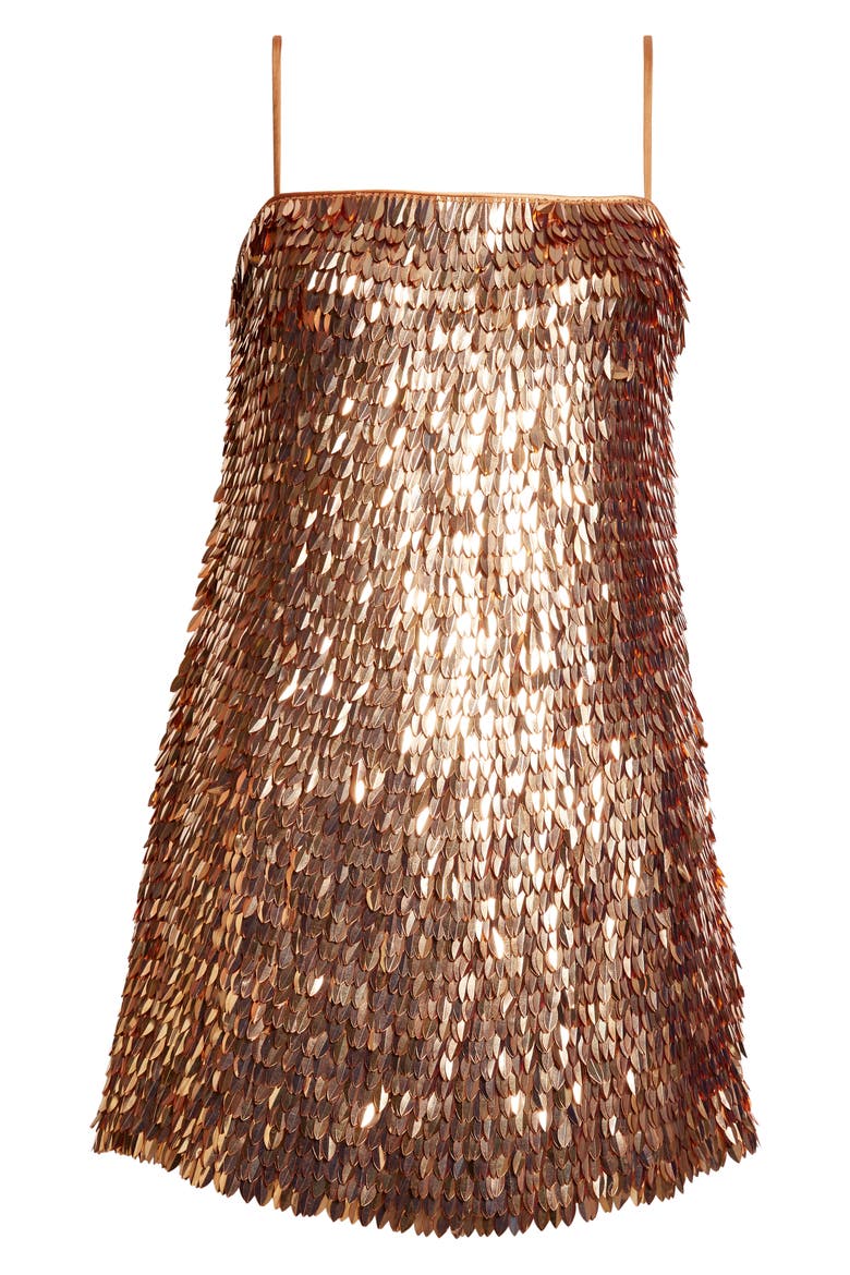 Nara Sequin Dress, Alternate, color, BRONZE/ GOLD