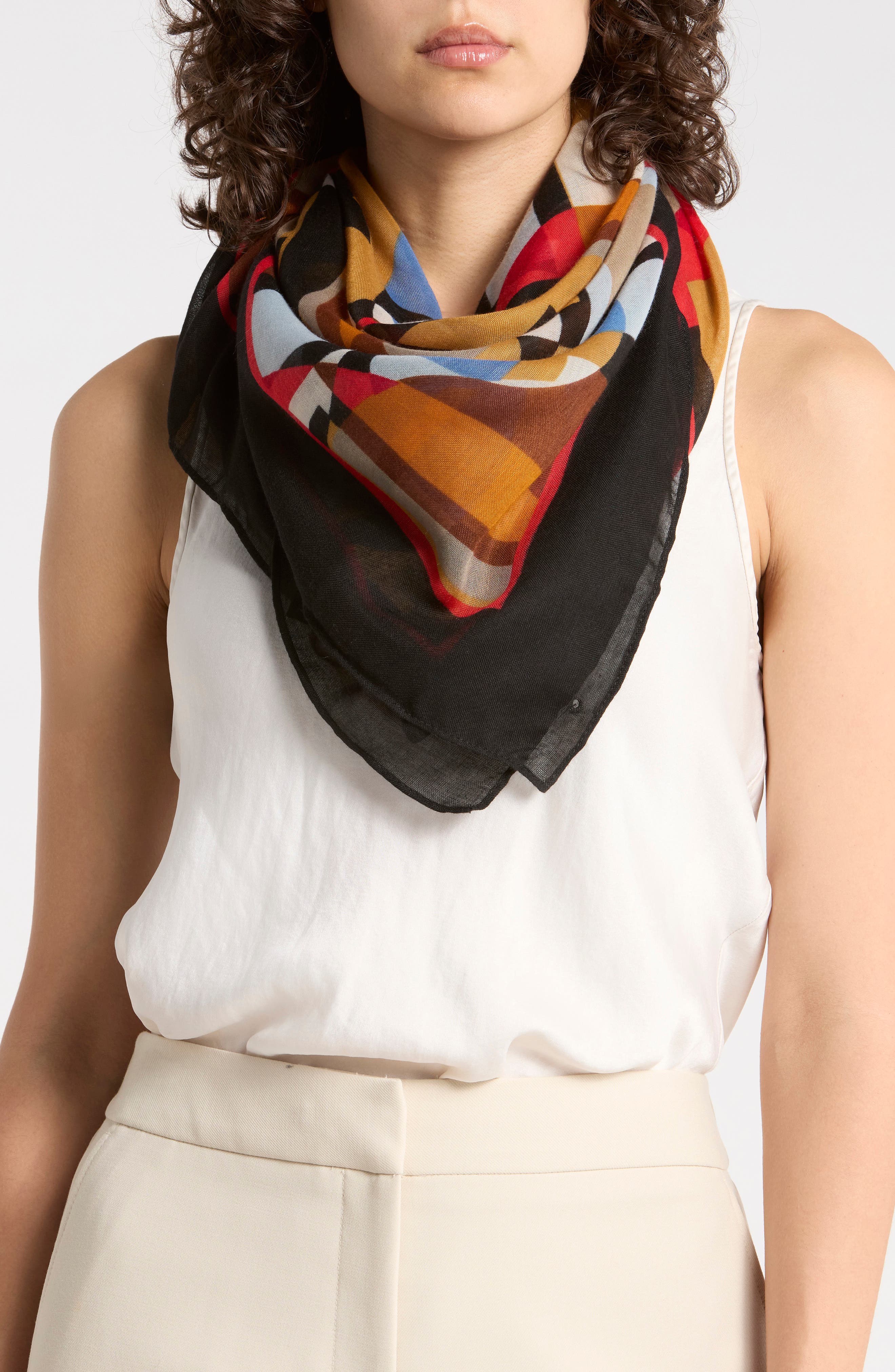 Karl Geo Square Scarf