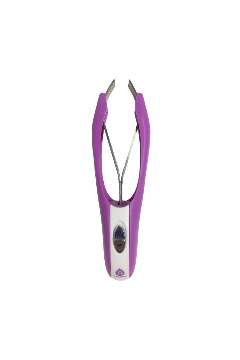 Automatic Retractable Slant Tweezers, Main, color, Purple