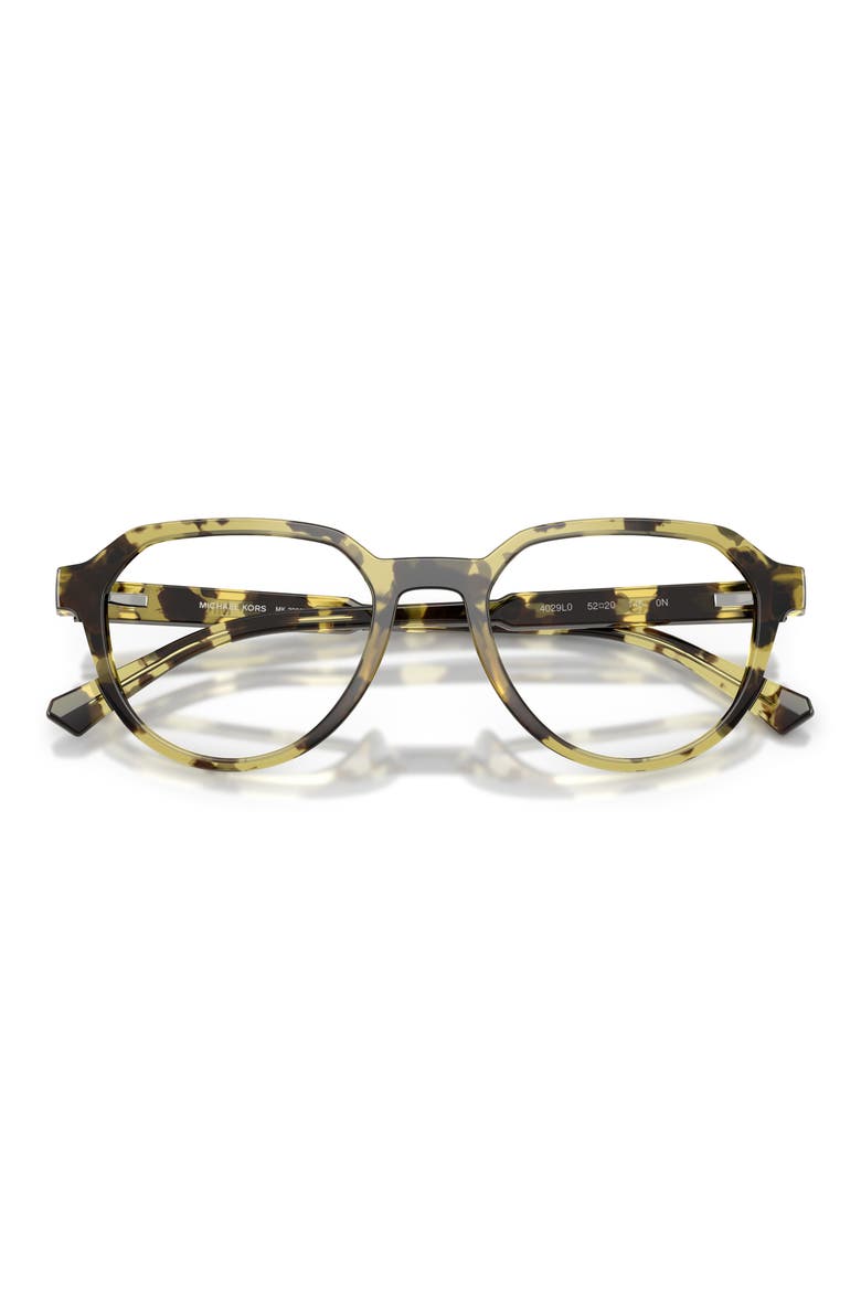 Lanai 52mm Geometric Optical Glasses, Alternate, color, OLIVE TORTOISE / OLIVE
