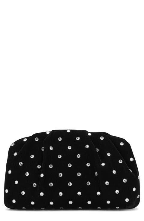 Rhinestone Velvet Clutch