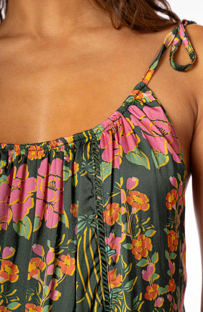 Maaji Arabian Nights Magnolia Cover-Up Dress, Alternate, color, Medium Green