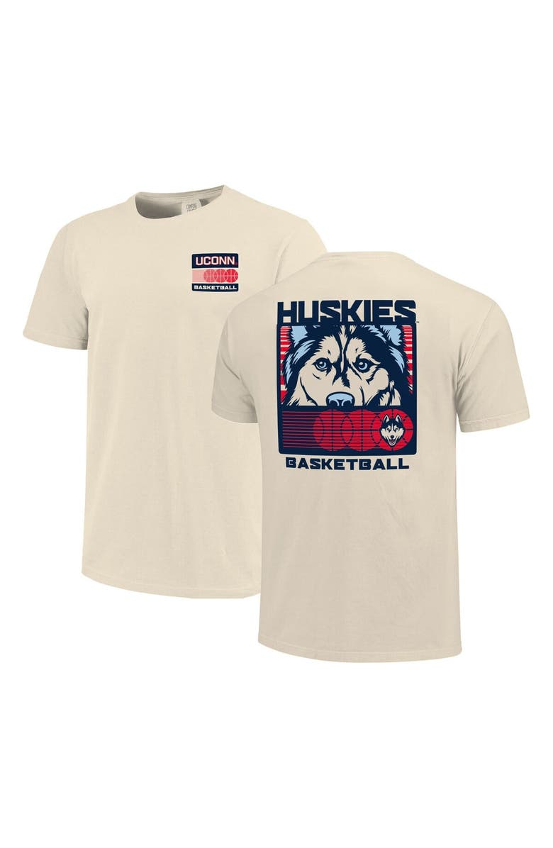 IMAGE ONE Men's  Cream UConn Huskies Basketball Staredown Comfort Colors, Main, color, Cream