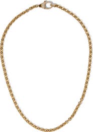 Nadri Gemini Pavé Clasp Link Chain Necklace