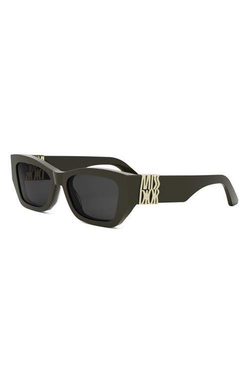Dior Miss S1i 55mm Square Sunglasses In Dark Green/other/smoke