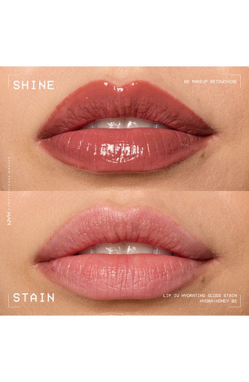 Nyx Professional Makeup Lip I.v. Hydrating Lip Gloss Stain In Hydra Honey