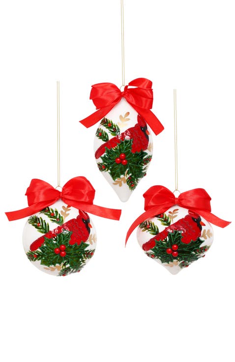 Holiday Cardinal Ornament, Box of 6