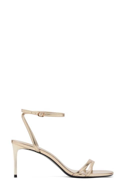 Mango Ankle Strap Sandal In Gold