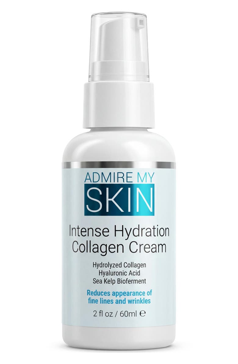 Admire My Skin Intense Hydration Collagen Cream Hyaluronic Acid Anti Aging Moisturizer, Main, color, Clear
