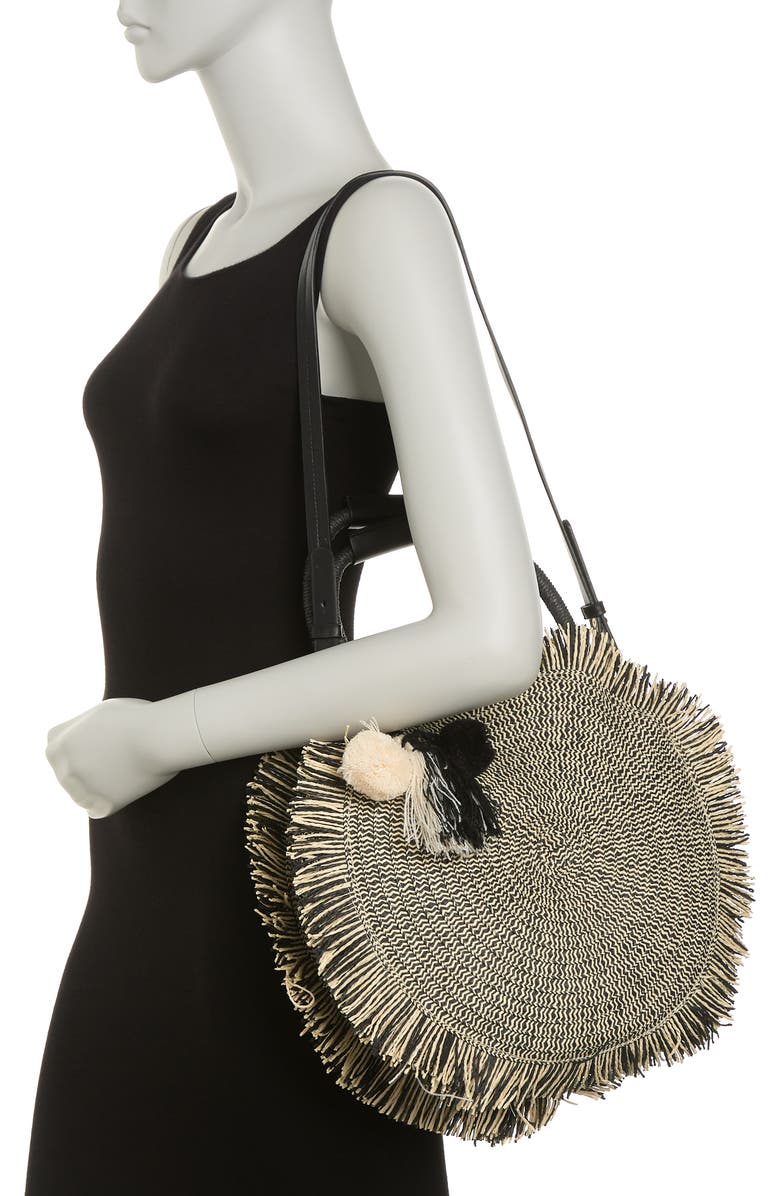 MOST WANTED USA Cricle Straw Shoulder Bag, Alternate, color,