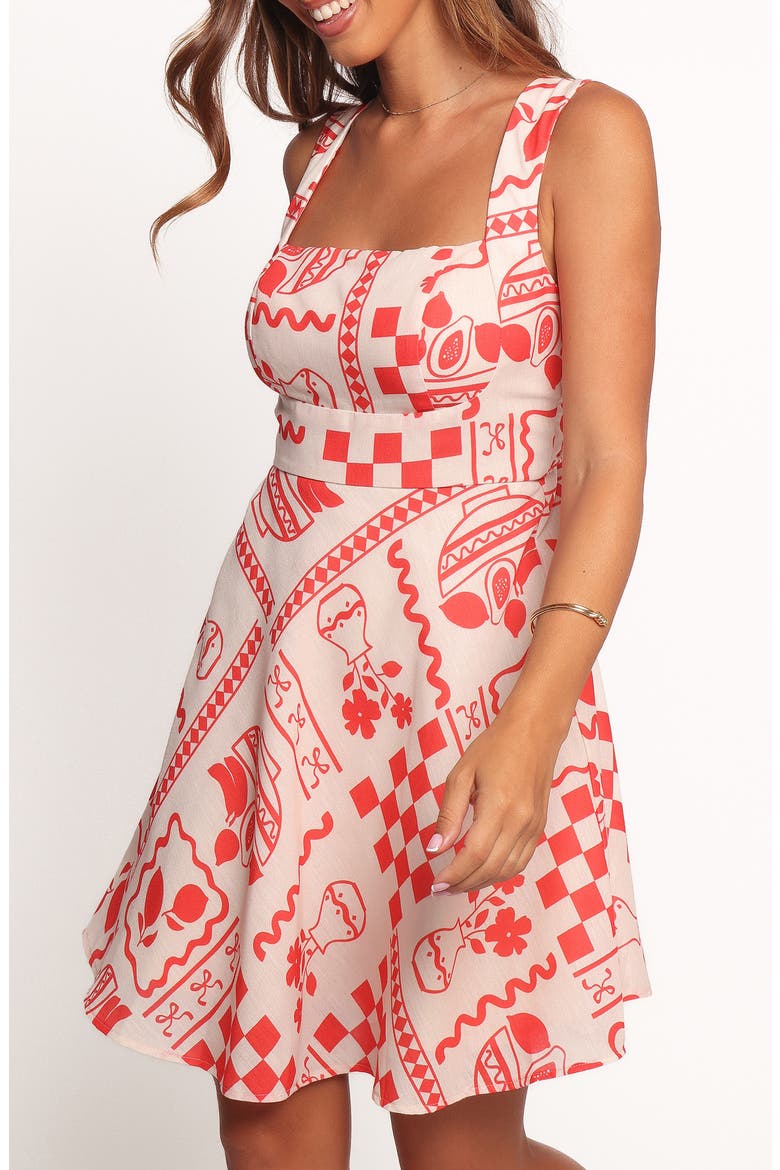 Sloan Allover Print Minidress, Alternate, color, RED PRINT