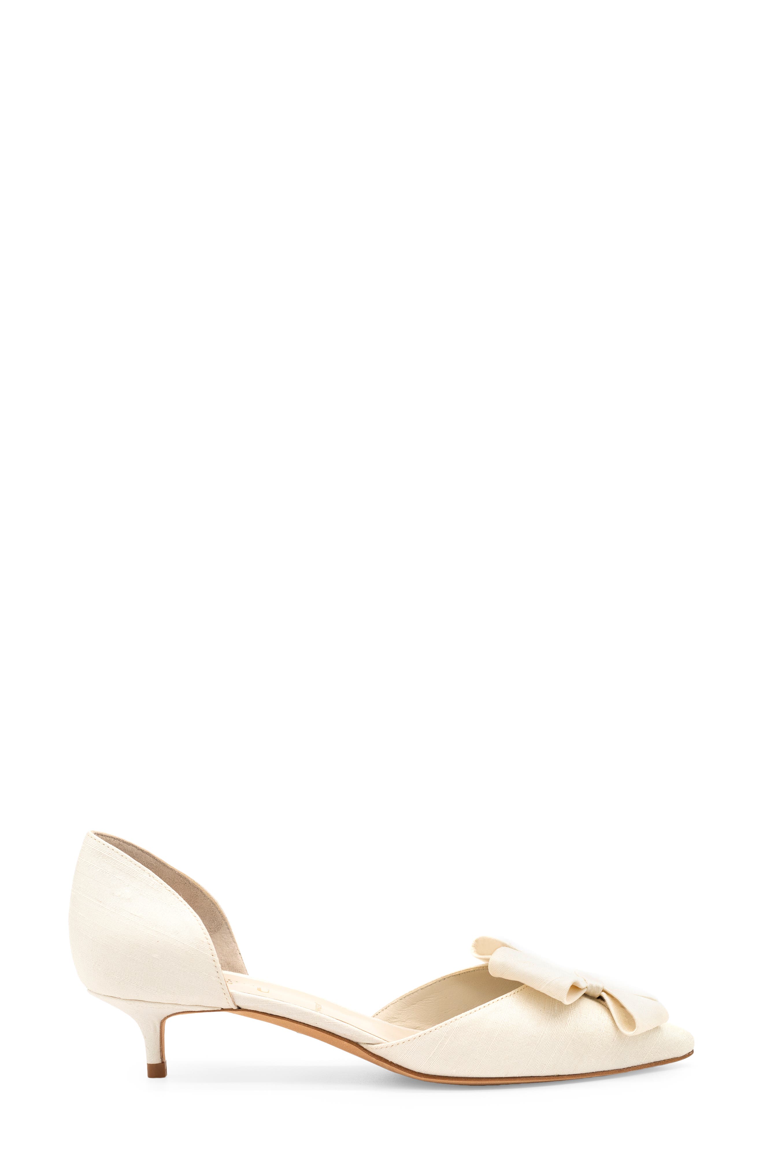 Cliff Bow d'Orsay Pump, Alternate, color, MOONBEAM SATIN