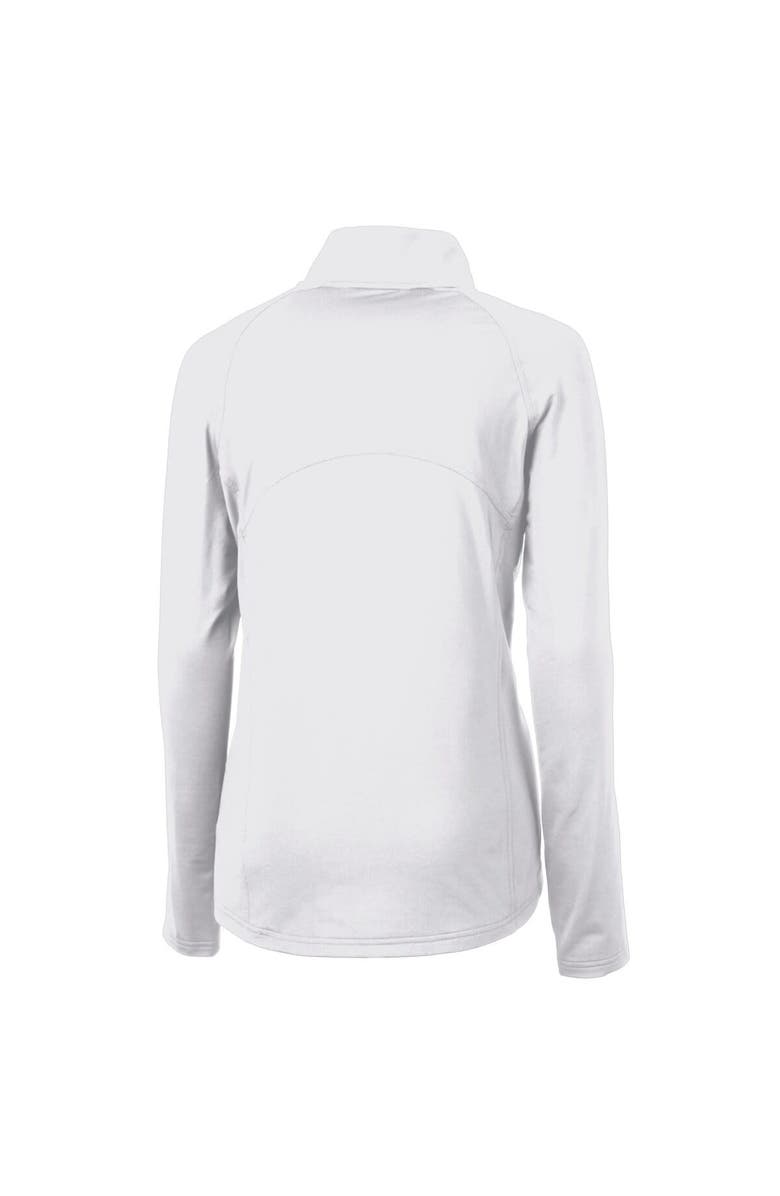 Cutter & Buck Women's Cutter & Buck White Arkansas Razorbacks Adapt Eco Knit Stretch Recycled Half-Zip Pullover Top, Alternate, color, 