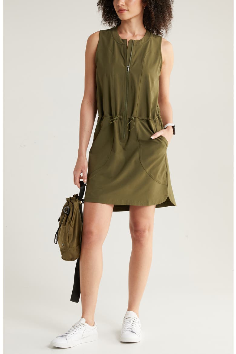 In Flight Utility Dress, Alternate, color, OLIVE NIGHT