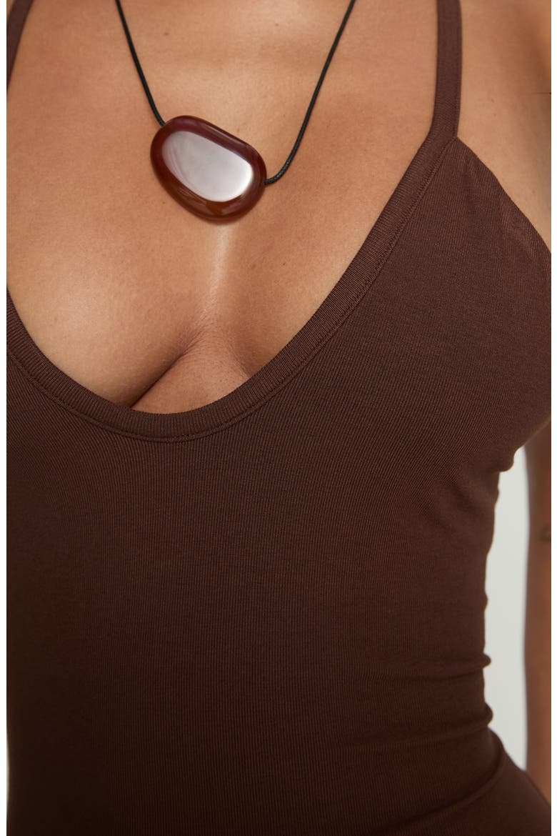 Pasita Halter Tie Up Maxi Dress, Alternate, color, CHOCOLATE