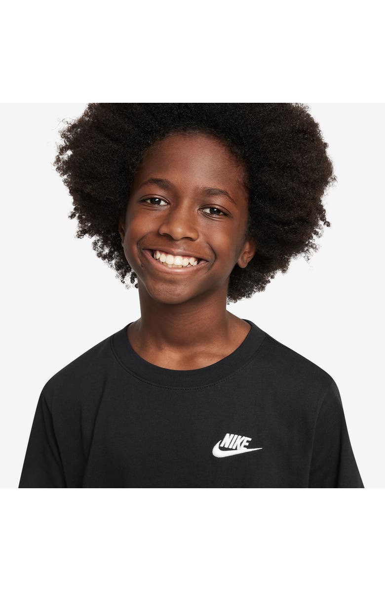 Nike Kids' Sportswear Futura Embroidered T-Shirt, Alternate, color, 010 Black