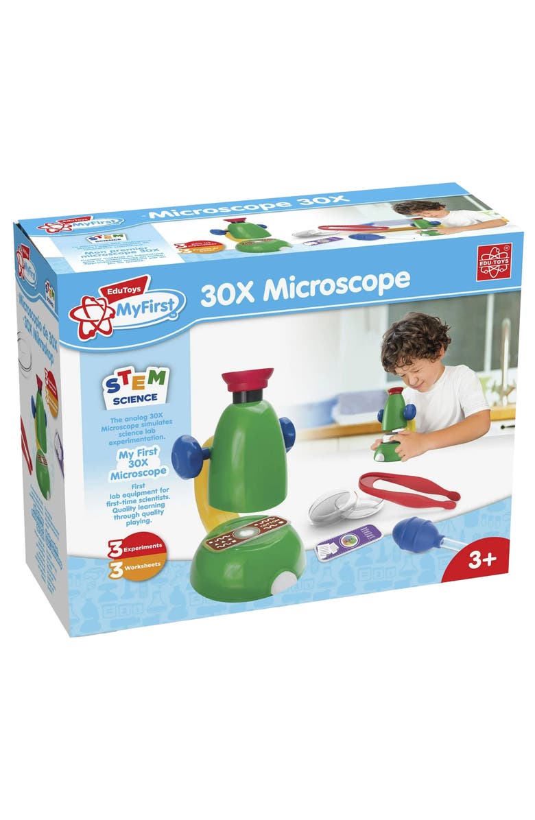 Edu Toys My First 30x Microscope Science Learning Kit, Main, color, Multicolored