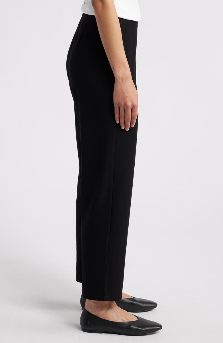 Eileen Fisher Ankle Straight Leg Stretch Pants, Alternate, color, Black